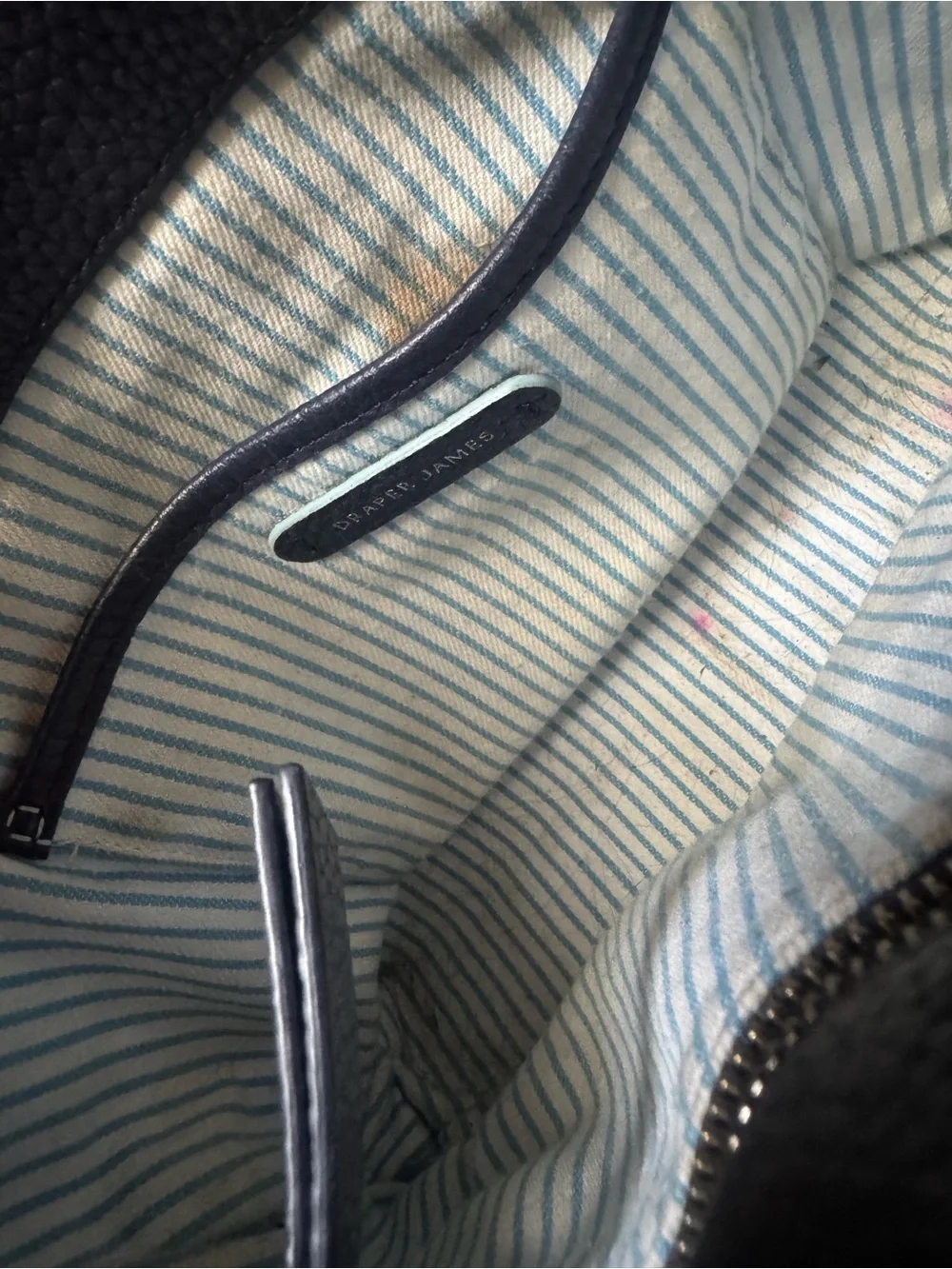 Draper James Navy Gingham Check Purse